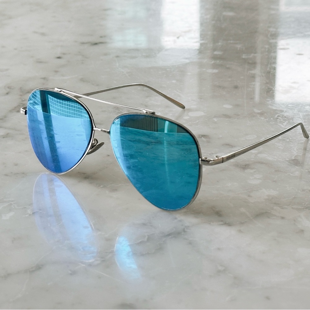 Blue Aviator Sunglasses